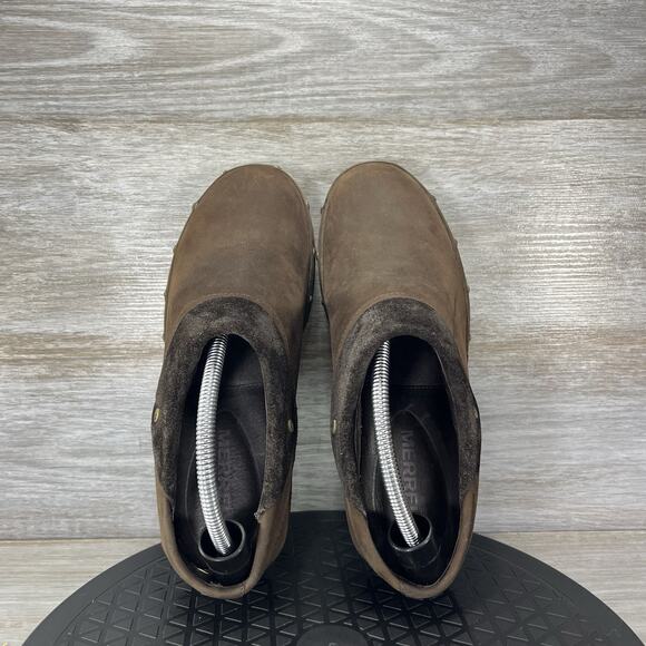 Merrell Women’s Luxe Wrap Bitter Brown Leather J68662 Clog Mules Size 7.5 - Picture 6 of 9